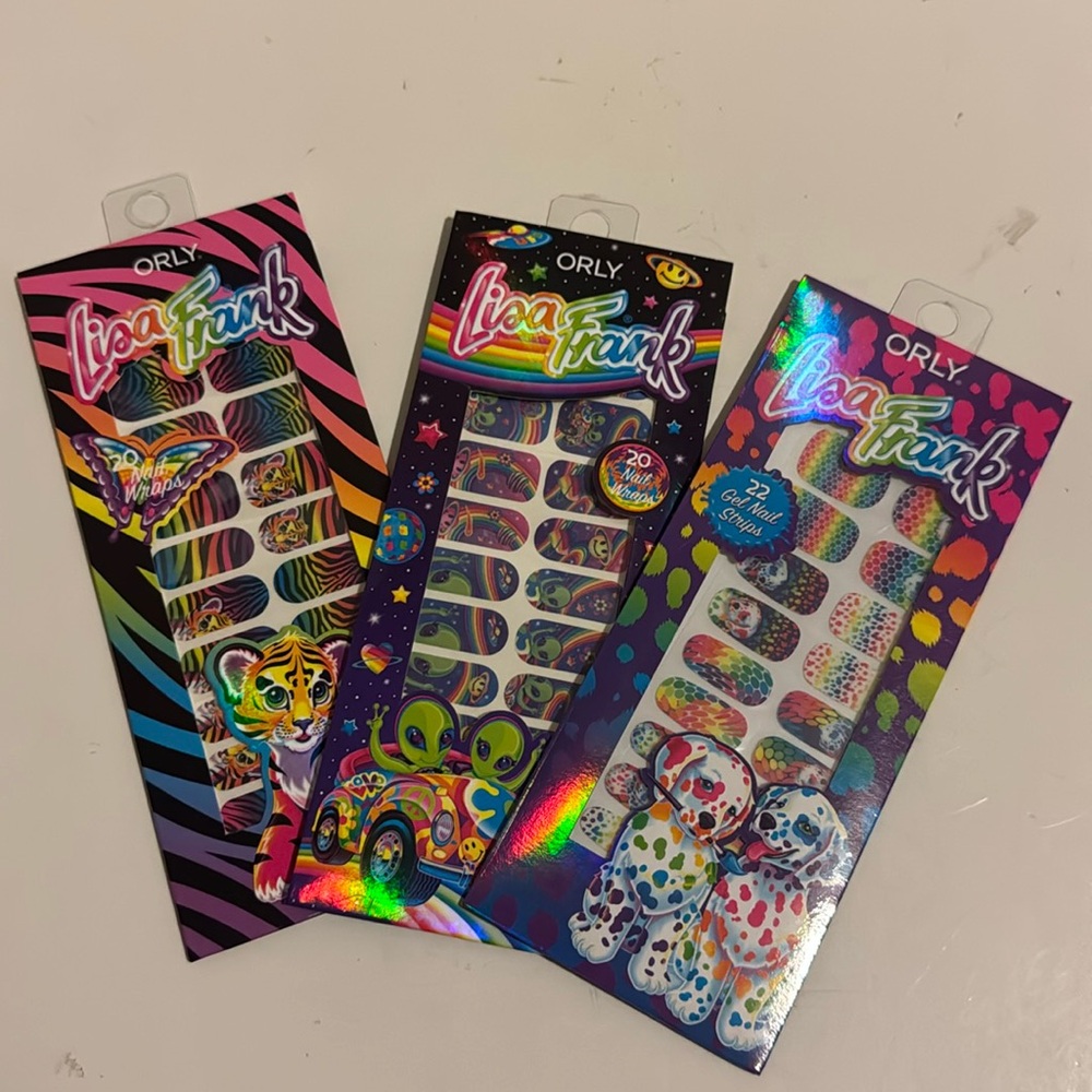 Lisa frank Orly nails set of 3 NEW